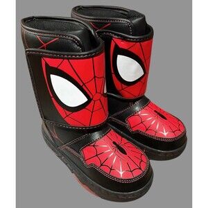Marvel Spider-Man Snow Boots Toddler Size 8 Light Up NEW